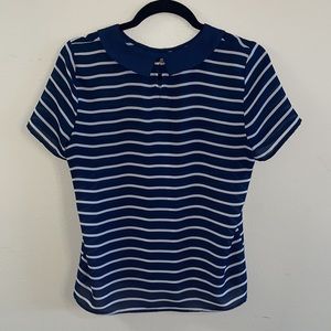 ELLE - Collard Short Sleeve Shirt - Size XS